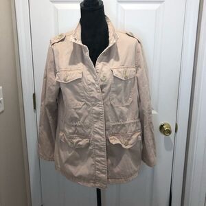 Kenzie Jeans blush pink long sleeve button front  jacket size medium